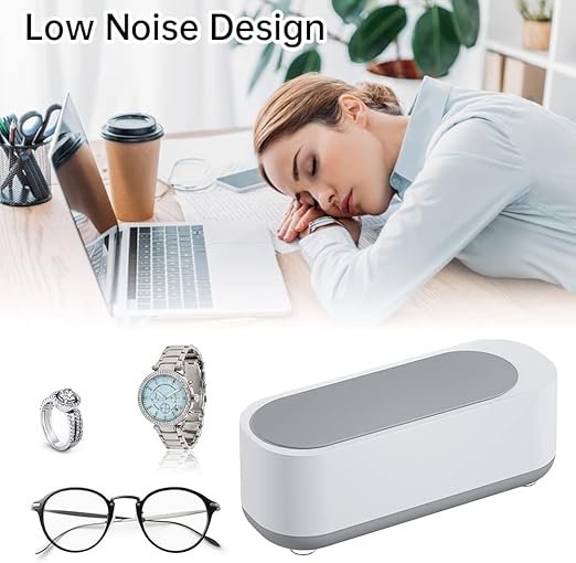 Ultrasonic Jewelry Cleaner ? Professional Portable Ultrasonic Cleaning Machine for Rings, Eyeglasses, Watches & Coins | Deep Cleaning with High-Frequency Vibration (600ml)