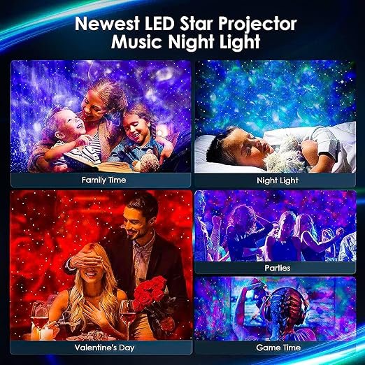 Galaxy Projector Night Light ? Star Nebula Projector with Remote Control & Timer | 360? Rotating Sky Light for Bedroom, Kids Room, Home Decor & Gifts