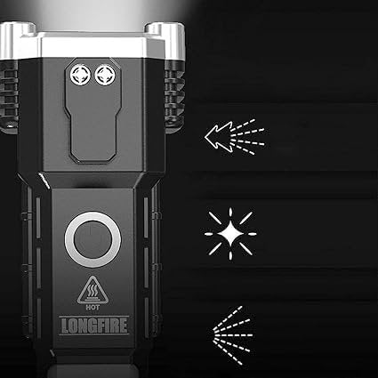 LED 3W Torch Light ? High Power Handheld Flashlight with Long Beam Range | Rechargeable & Portable Emergency Light for Camping, Hiking, Home & Outdoor Use