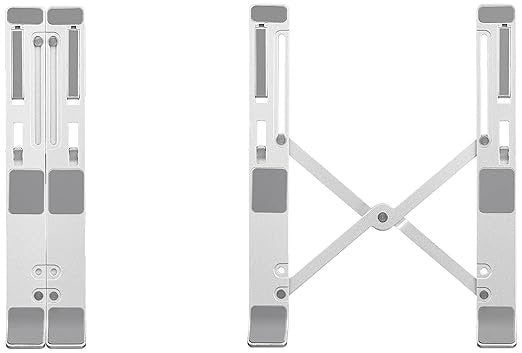 Aluminium Laptop Stand | Adjustable & Foldable Ergonomic Laptop Riser for Desk | Heat Dissipation, Anti-Slip Design for MacBook, Dell, HP & All 10"?17" Laptops