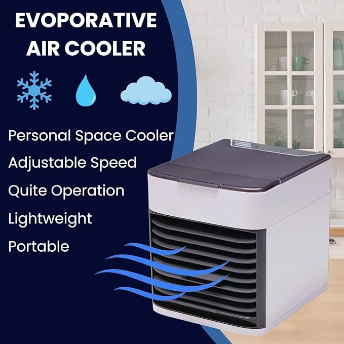 Arctic Cooler Ultra | Portable Personal Air Cooler with Humidifier & 3-Speed Fan | USB Powered Mini Air Conditioner for Home, Office, Desk & Travel Use