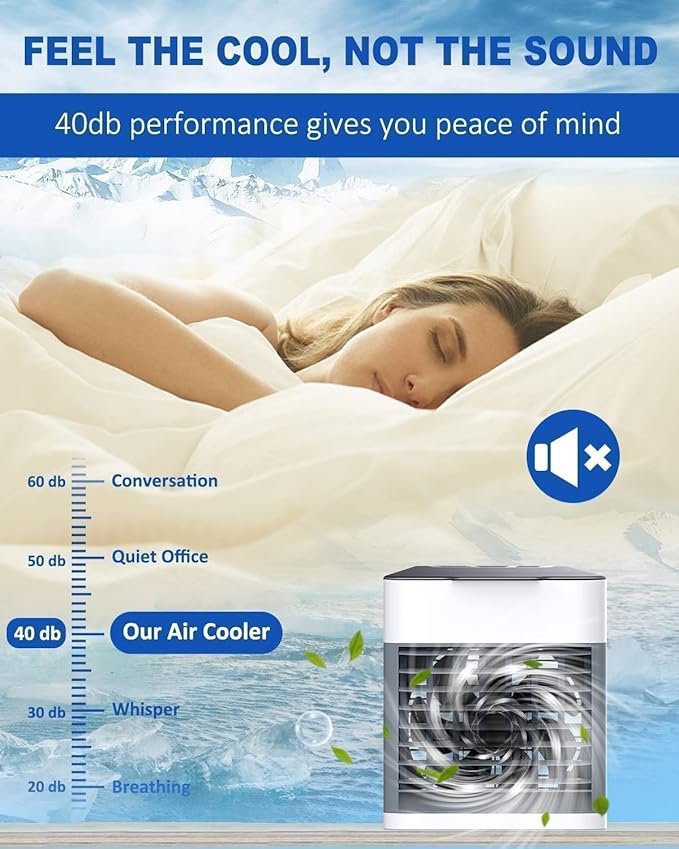 Arctic Cooler Ultra | Portable Personal Air Cooler with Humidifier & 3-Speed Fan | USB Powered Mini Air Conditioner for Home, Office, Desk & Travel Use