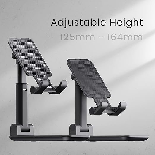 Adjustable Plastic Mobile Stand | Foldable & Lightweight Phone Holder for Desk & Table | Universal Mobile & Tablet Holder with 360? Rotation