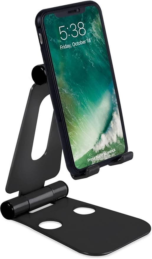 Adjustable Plastic Mobile Stand | Foldable & Lightweight Phone Holder for Desk & Table | Universal Mobile & Tablet Holder with 360? Rotation