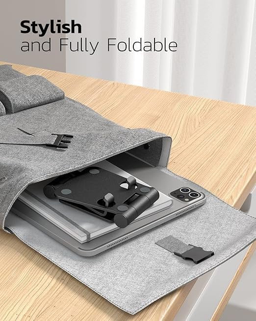 Adjustable Plastic Mobile Stand | Foldable & Lightweight Phone Holder for Desk & Table | Universal Mobile & Tablet Holder with 360? Rotation