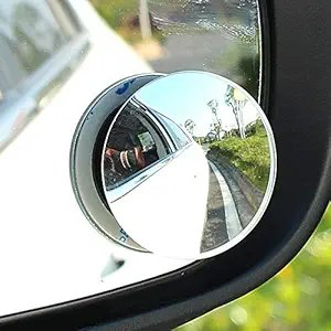 2-Pack Blind Spot Mirror for Car ? 360? Adjustable Wide Angle Convex Rear View Mirror for All Vehicles ? Stick-On Safety Mirror for Blind Spot Detection