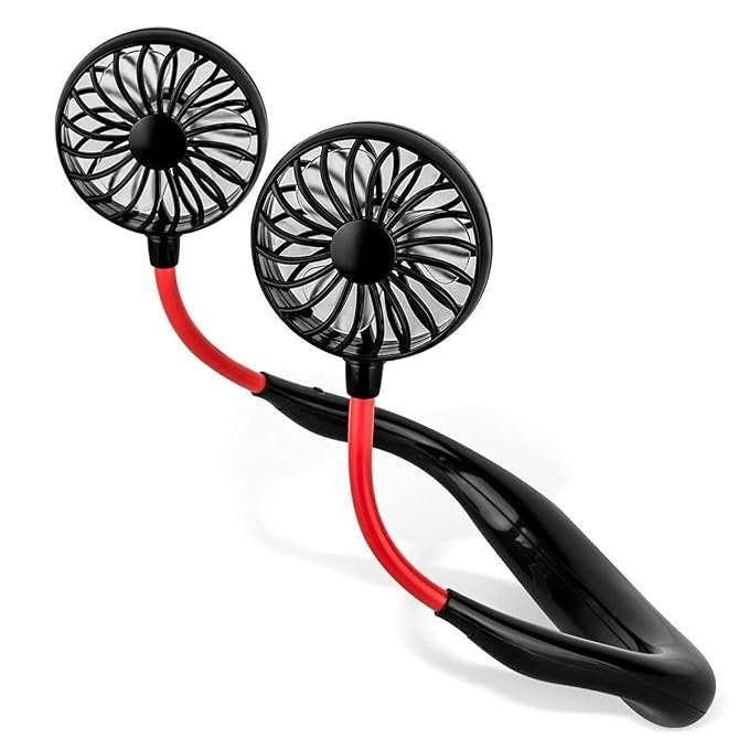 Neck Fan ? Portable Hands-Free Bladeless Fan with 3 Speed Settings ? USB Rechargeable Wearable Personal Fan for Travel, Office & Outdoor Use