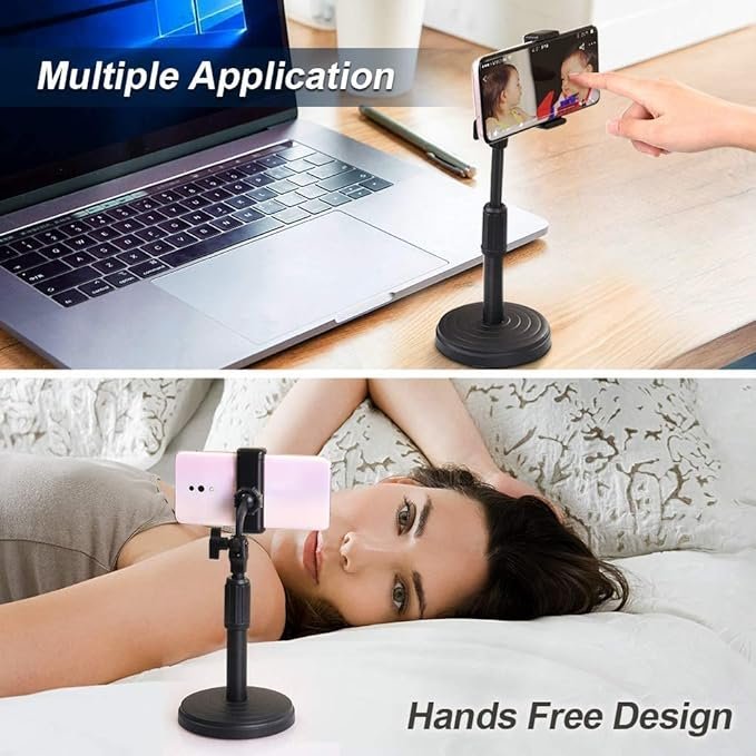 Portable Mobile Stand ? Foldable & Adjustable Phone Holder for Desk, Table & Travel ? Universal Mobile Stand for All Smartphones & Tablets