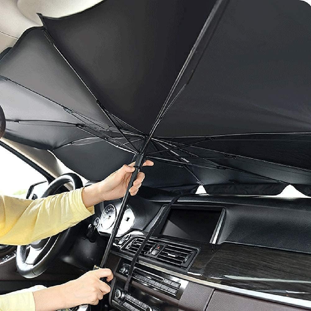 Car Umbrella ? Foldable Windshield Sunshade Umbrella for Car, UV & Heat Reflective, Universal Fit Front Window Shade, Easy Pop-Up Design for Summer Car Protection