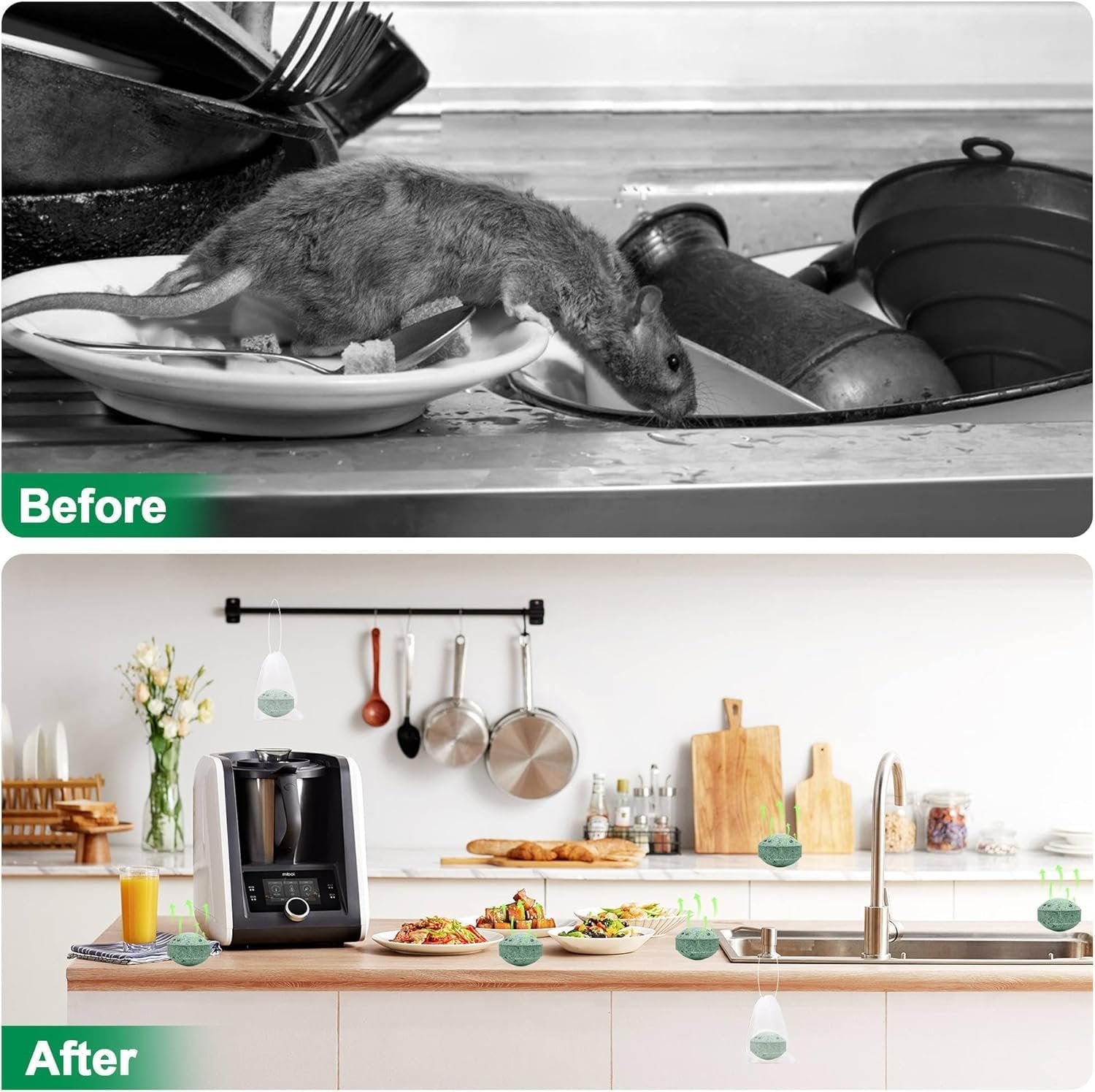 Mouse Repellent (10PCS) ? Ultrasonic Pest Control Devices for Mice & Rodents, Safe & Chemical-Free Mouse Repellers for Home, Kitchen, Garage, and Office