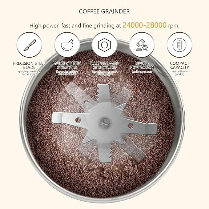 Manual Coffee Grinder with Handle ? Portable Hand Crank Coffee Bean Grinder, Adjustable Ceramic Burr for Espresso, French Press, Drip & Travel Use