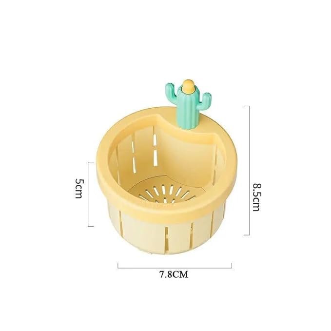Cactus Kitchen Sink Drain Strainer ? Cute Silicone Sink Filter for Food Waste, Anti-Clog Design with Suction Base, Easy to Clean Sink Stopper for Home Kitchen