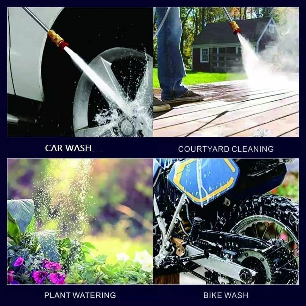 High Pressure Car Washing Gun ? Cordless Portable Washer with Double Battery, Powerful Jet Spray for Car, Bike, Home & Garden Cleaning