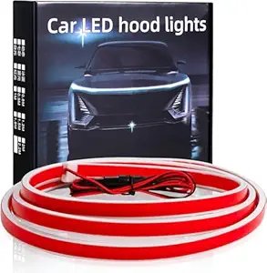 Car Hood LED Light Strip ? 180? Flowing DRL Strip for Bonnet/Grill | Waterproof, Flexible, Daytime Running Light with Turn Signal Function (DC 12V)