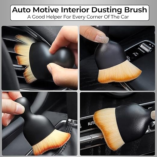 Car Dust Removal Brush ? Soft Microfiber Auto Duster for Interior & Exterior | Scratch-Free Car Cleaning Tool with Comfortable Handle for Dashboard, Seats & Windows