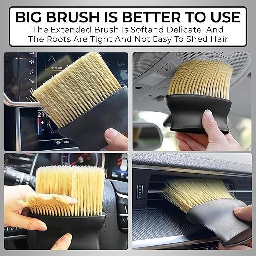 Car Dust Removal Brush ? Soft Microfiber Auto Duster for Interior & Exterior | Scratch-Free Car Cleaning Tool with Comfortable Handle for Dashboard, Seats & Windows