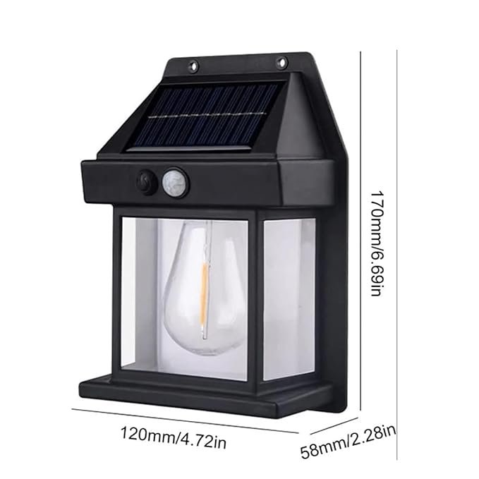 Solar Wall Bulb Light ? Waterproof LED Outdoor Light with Automatic On/Off | Decorative Solar Lamp for Balcony, Garden, Patio, Pathway & Home Exterior