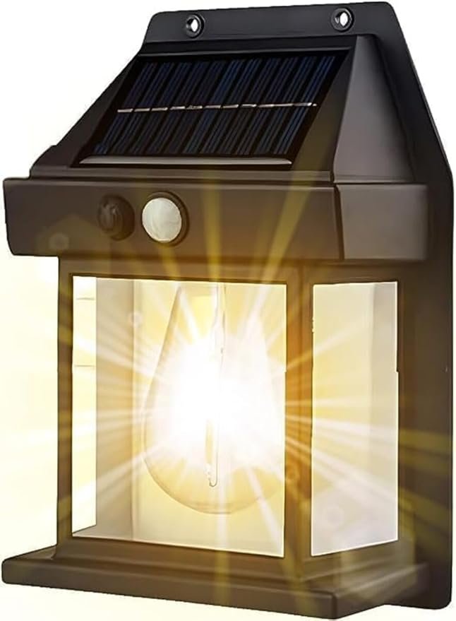 Solar Wall Bulb Light ? Waterproof LED Outdoor Light with Automatic On/Off | Decorative Solar Lamp for Balcony, Garden, Patio, Pathway & Home Exterior