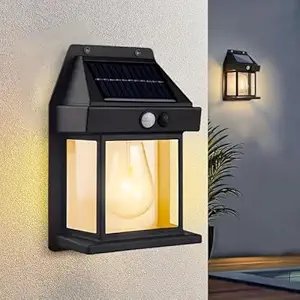 Solar Wall Bulb Light ? Waterproof LED Outdoor Light with Automatic On/Off | Decorative Solar Lamp for Balcony, Garden, Patio, Pathway & Home Exterior