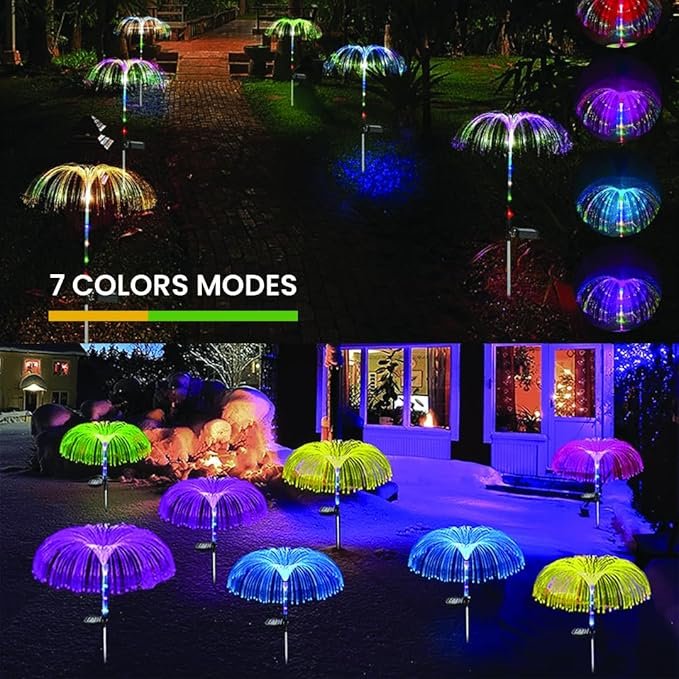 Solar Jellyfish Light ? Waterproof Color-Changing LED Hanging Garden Light | Outdoor Solar-Powered Decorative Lamp for Yard, Patio, Lawn & Balcony