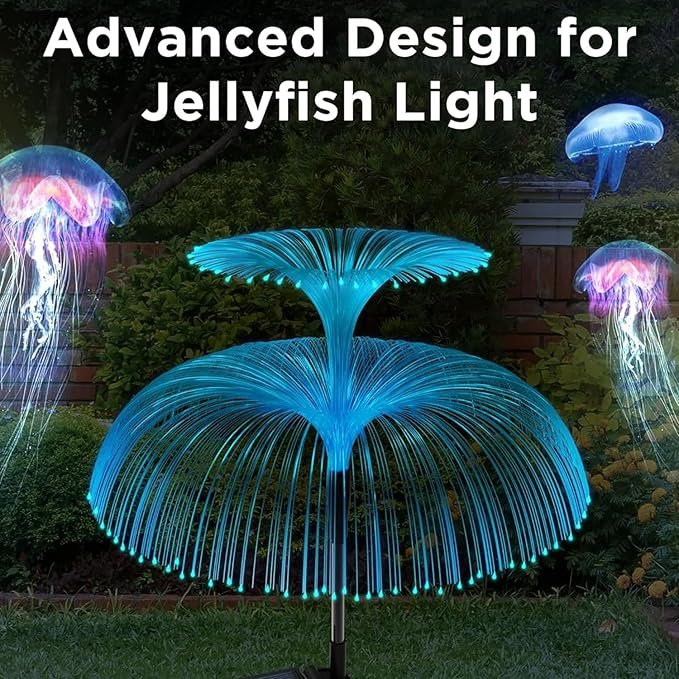 Solar Jellyfish Light ? Waterproof Color-Changing LED Hanging Garden Light | Outdoor Solar-Powered Decorative Lamp for Yard, Patio, Lawn & Balcony