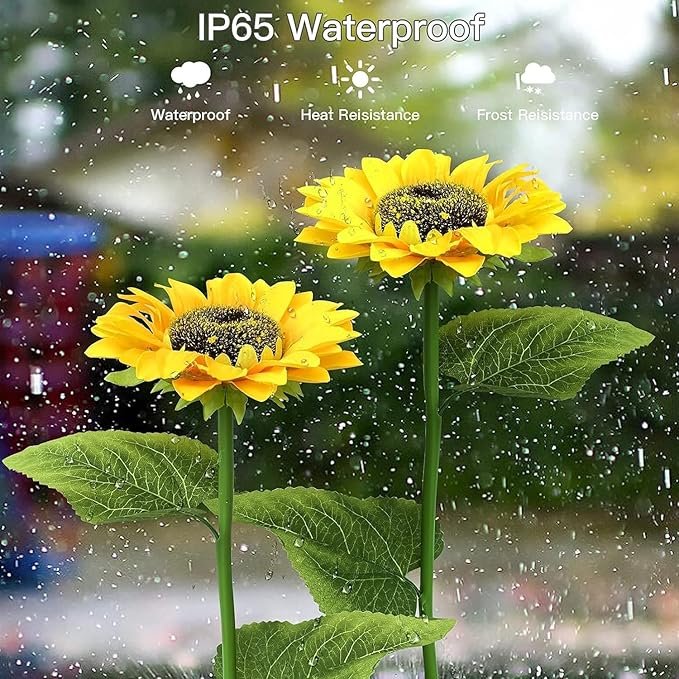Solar Sunflower Light ? Realistic LED Garden Stake Light (1 Piece) | Waterproof Solar-Powered Flower Lamp for Outdoor Lawn, Pathway, Yard & Home Decoration