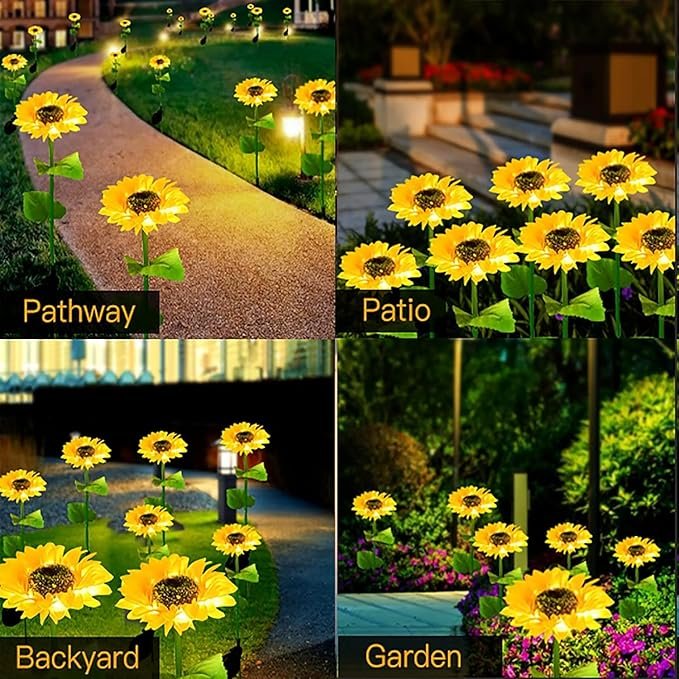 Solar Sunflower Light ? Realistic LED Garden Stake Light (1 Piece) | Waterproof Solar-Powered Flower Lamp for Outdoor Lawn, Pathway, Yard & Home Decoration