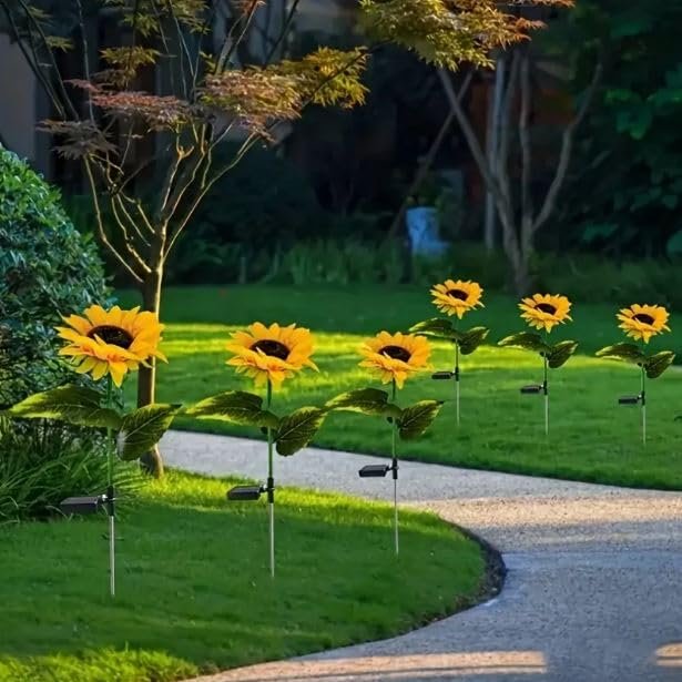 Solar Sunflower Light ? Realistic LED Garden Stake Light (1 Piece) | Waterproof Solar-Powered Flower Lamp for Outdoor Lawn, Pathway, Yard & Home Decoration