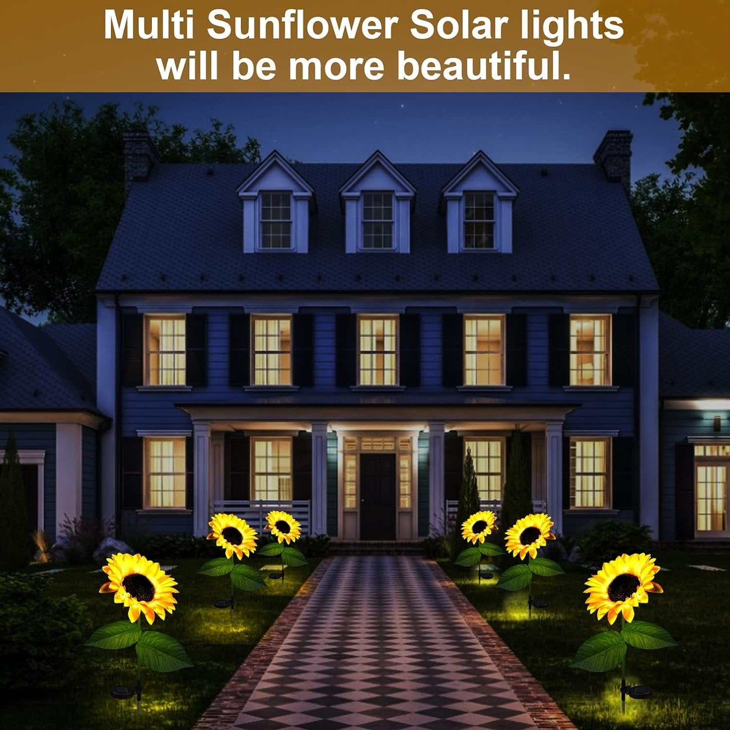 Solar Sunflower Light ? Realistic LED Garden Stake Light (1 Piece) | Waterproof Solar-Powered Flower Lamp for Outdoor Lawn, Pathway, Yard & Home Decoration