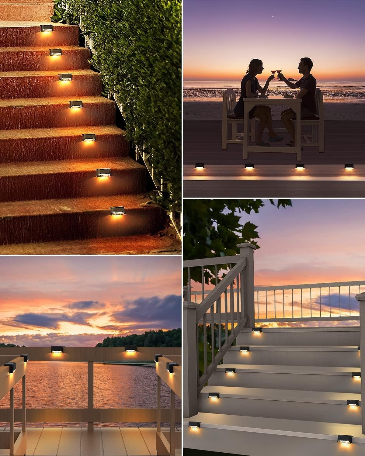 Solar Stair Light ? Waterproof LED Step Light for Outdoor Stairs, Fences, Decks, and Pathways | Solar-Powered Auto On/Off Wall Light for Garden & Yard