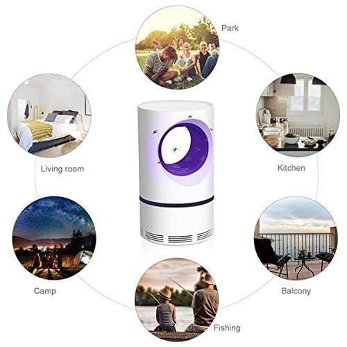 Blue Hole Mosquito Killer Lamp ? USB-Powered 368 nm UV Trap & Silent Fan, Chemical-Free Indoor Insect Control | 360? Attraction & Easy Clean
