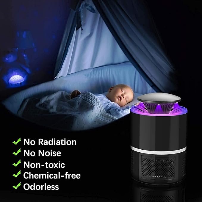 Electric Mosquito Killer Lamp | UV Light Insect Trap with Silent Fan & Noiseless Operation | Non-Toxic Fly & Mosquito Zapper for Home, Bedroom, Office & Outdoor Use