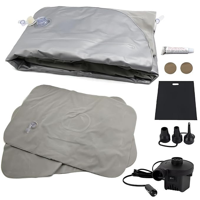 Inflatable Car Bed | Portable Travel Air Mattress with Pump & Pillows | Universal Back Seat Bed for SUV, Sedan & Camping | Comfortable Car Sleeping Mattress
