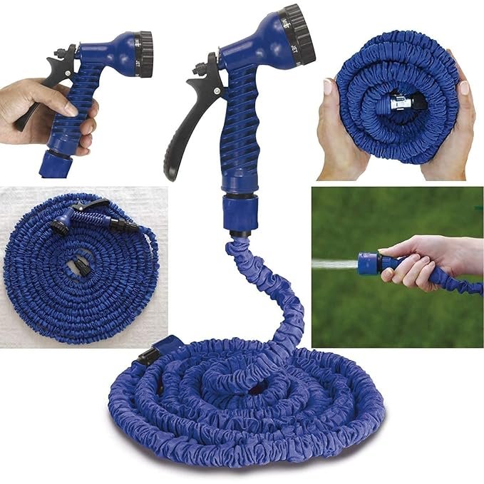 Mini Hose 15M / 50FT | Expandable Garden Water Pipe with Spray Nozzle | Lightweight, Flexible & Leak-Proof Hose for Home, Garden, Car Wash & Outdoor Use