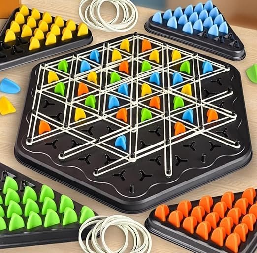 Triangle Chess Game ? Strategic Board Game for Kids & Adults, Compact Travel-Friendly Puzzle Game, Fun Brain Teaser for Family & Party Game Night