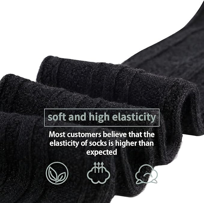 Warm Wool Socks ? Thermal Winter Socks for Men & Women, Soft Thick Knitted Crew Socks for Cold Weather, Outdoor, Hiking & Daily Wear