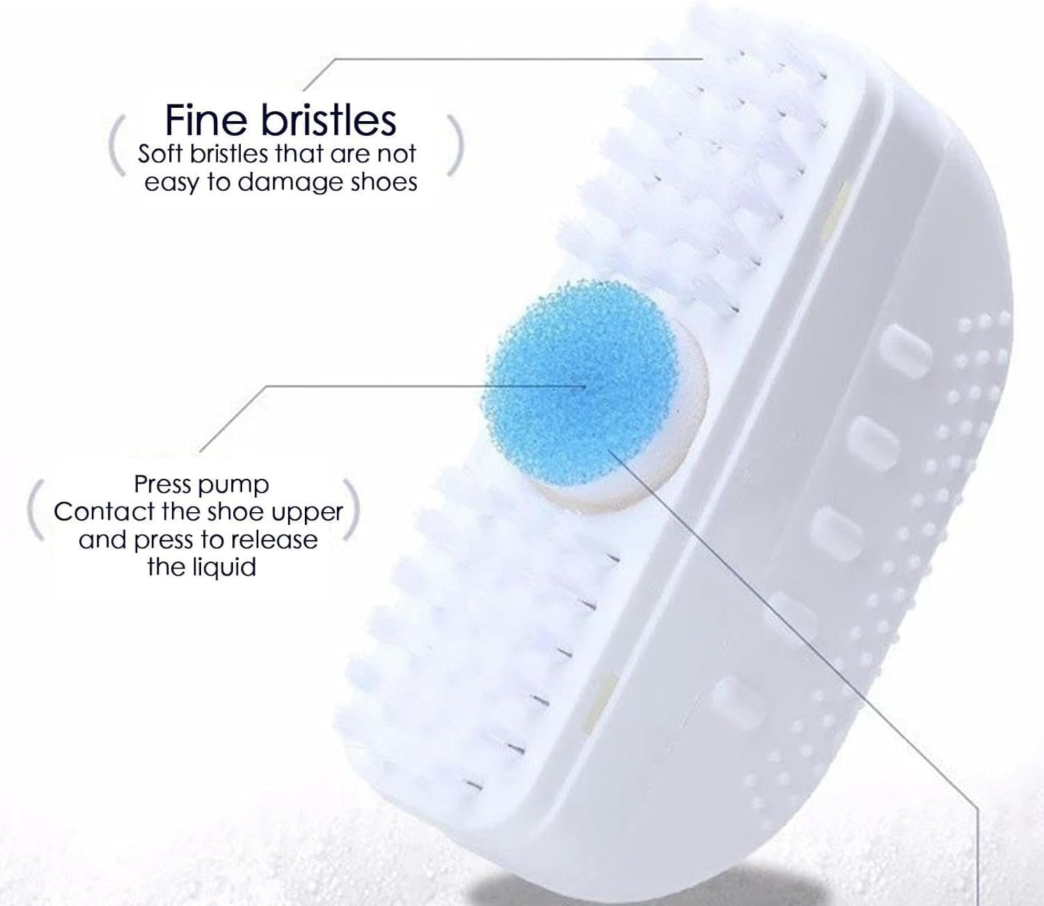 2 in 1 Shoe Cleaning Brush ? Dual-Sided Scrubber for Shoes, Sneakers & Soles, Soft Bristles & Hard Scraper for Deep Cleaning, Portable Shoe Care Tool