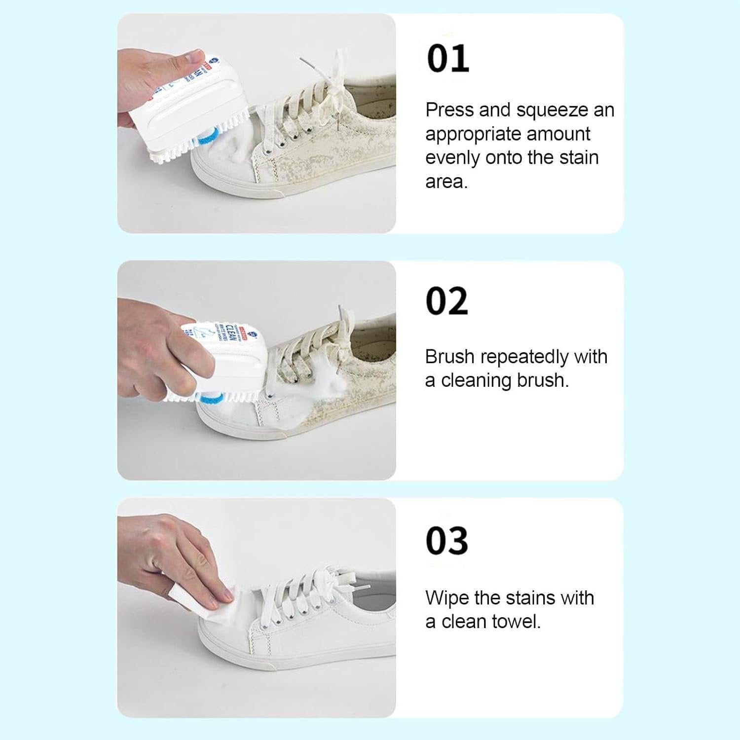 2 in 1 Shoe Cleaning Brush ? Dual-Sided Scrubber for Shoes, Sneakers & Soles, Soft Bristles & Hard Scraper for Deep Cleaning, Portable Shoe Care Tool