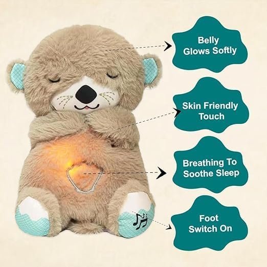 Breathing Teddy Bear Plush Toy ? Soft Sleep Companion with Simulated Breathing Motion, Calming Stuffed Animal for Babies, Kids & Anxiety Relief