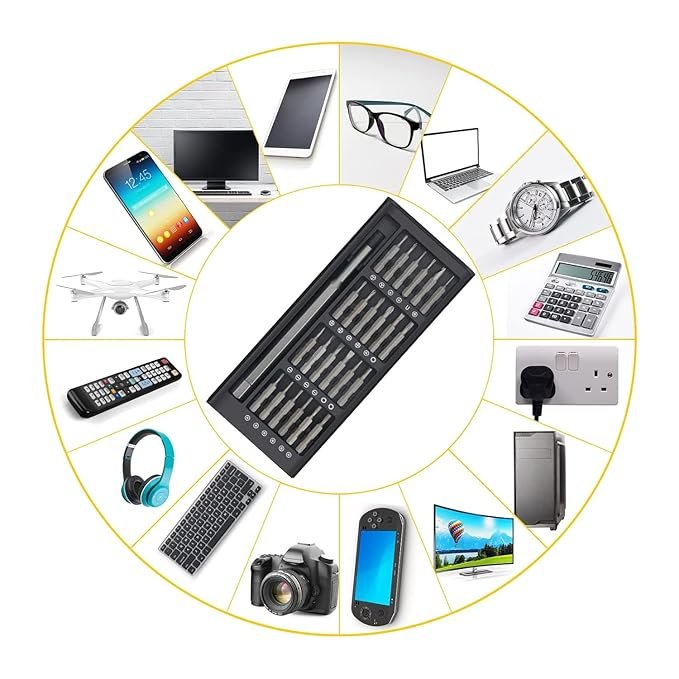 24 in 1 Precision Screwdriver Set ? Magnetic Repair Tool Kit with Aluminum Handle & 24 Bits, Compact Pocket Set for Mobile, Laptop, Eyeglass & Electronics Repair