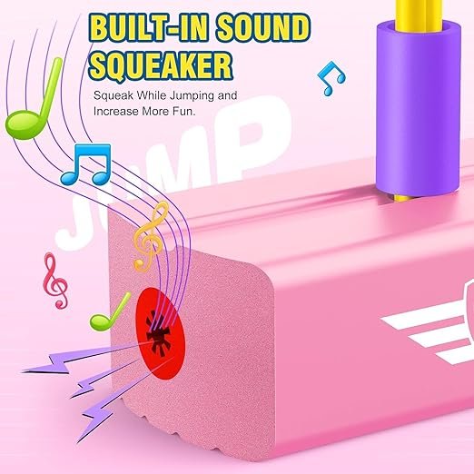 Pogo Jumper for Kids ? Foam Bouncy Jump Stick with Squeaky Sound, Safe Indoor & Outdoor Fun Exercise Toy for Boys & Girls (Ages 3+)