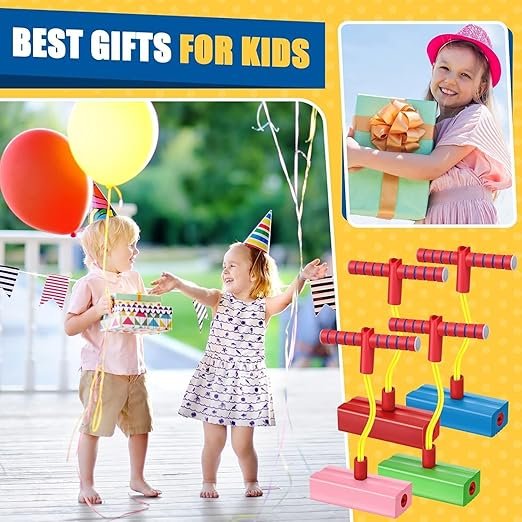 Pogo Jumper for Kids ? Foam Bouncy Jump Stick with Squeaky Sound, Safe Indoor & Outdoor Fun Exercise Toy for Boys & Girls (Ages 3+)