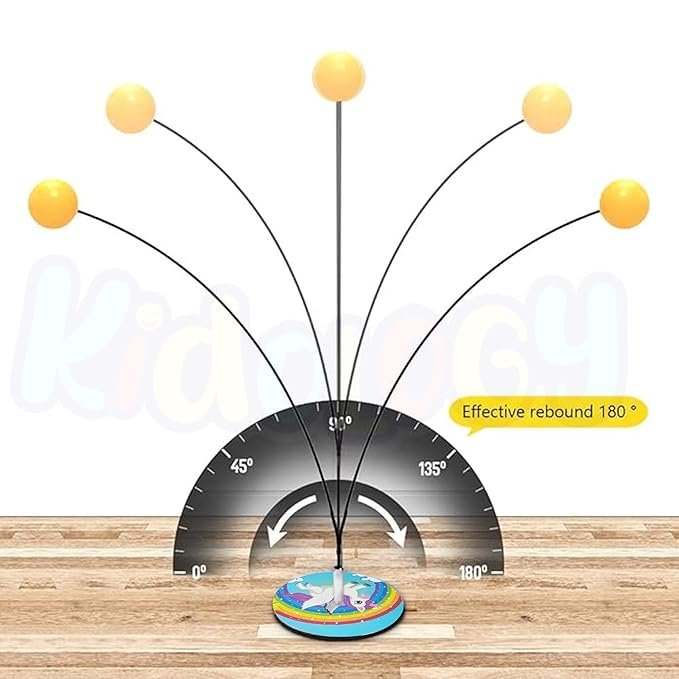 Ping Pong Table Tennis Trainer ? Solo Training Set with Elastic Rod & Base, Portable Practice Tool for Kids & Adults, Indoor Outdoor Ping Pong Rebounder