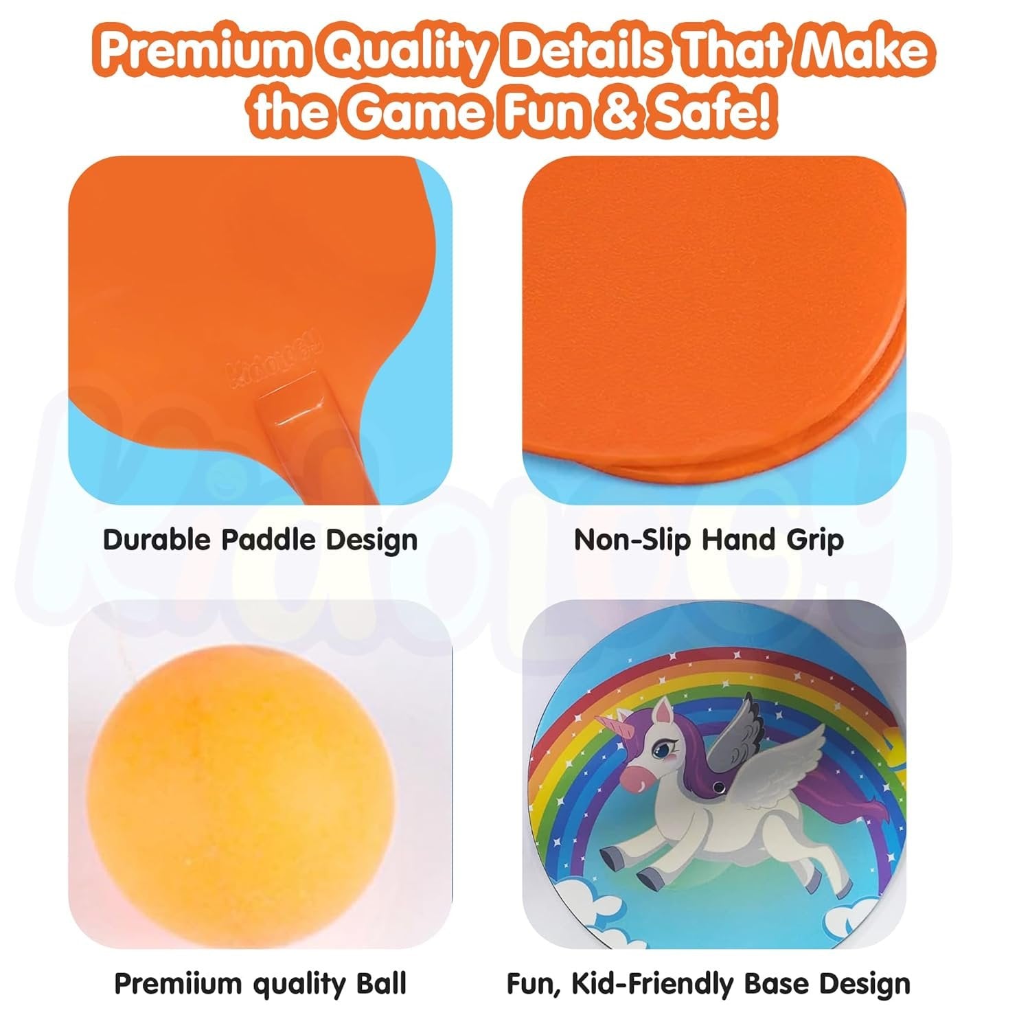 Ping Pong Table Tennis Trainer ? Solo Training Set with Elastic Rod & Base, Portable Practice Tool for Kids & Adults, Indoor Outdoor Ping Pong Rebounder