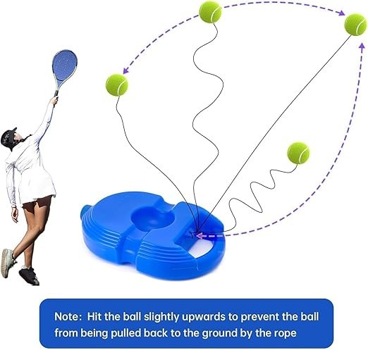 Solo Tennis Trainer ? Portable Tennis Practice Rebounder with Elastic Rope & Base | Self-Training Tennis Ball Set for Beginners & Professionals