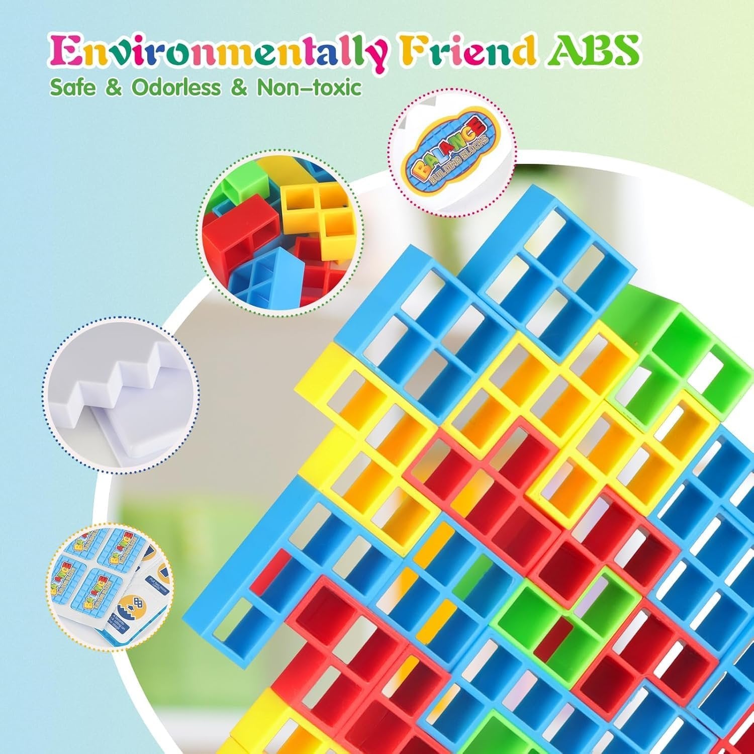 Tetra Tower Game ? 3D Balancing Building Blocks Stacking Game for Kids & Adults | Family Strategy Game for Hand-Eye Coordination & Party Fun