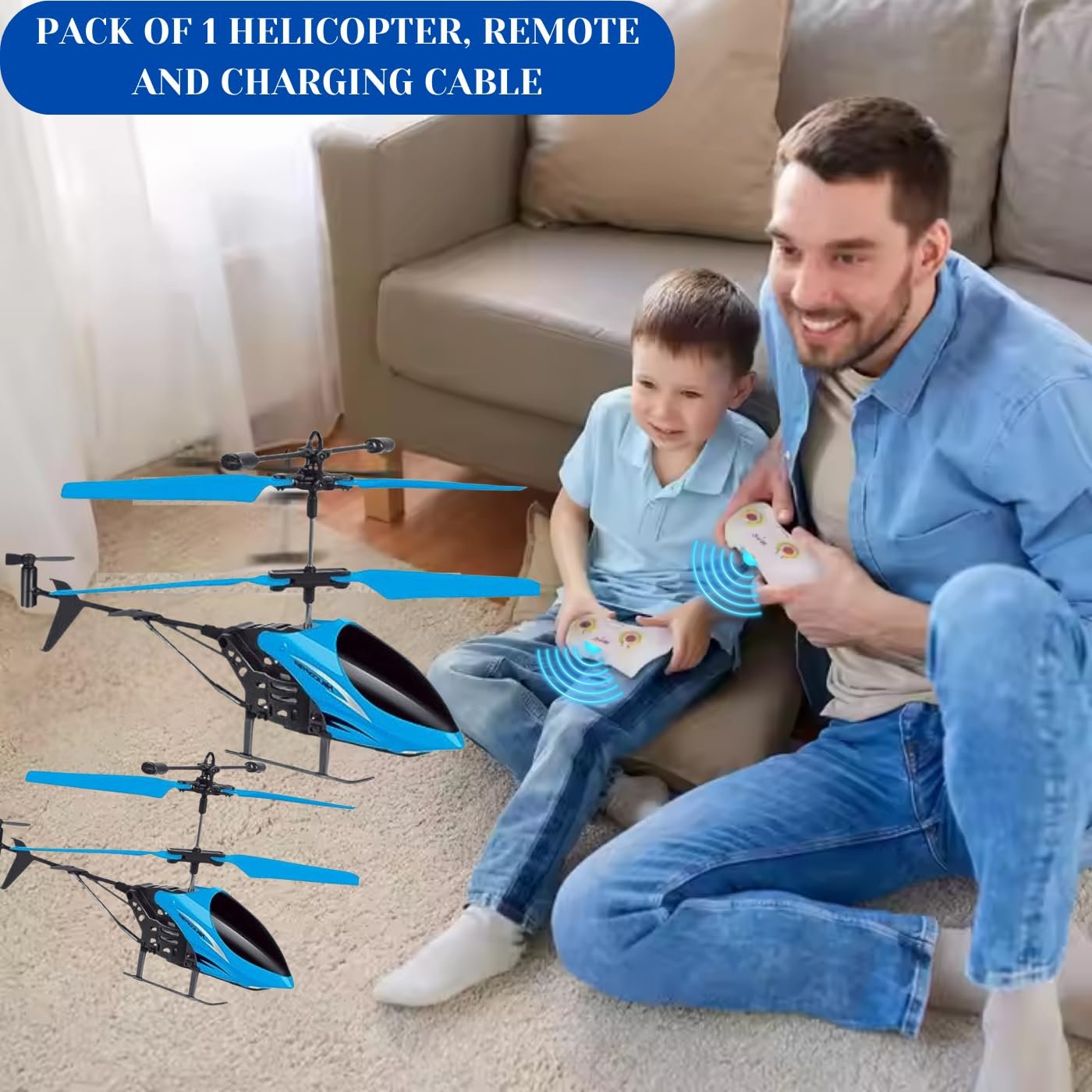 Flying Helicopter Toy with LED Lights ? Infrared Sensor Induction Aircraft for Kids | USB Rechargeable, Hand-Controlled, Auto Take-Off Hover Drone Toy
