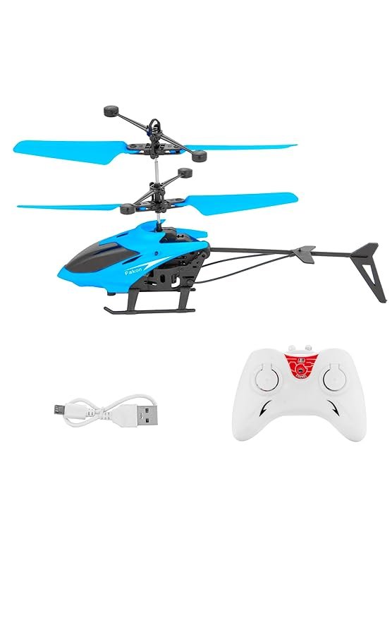 Flying Helicopter Toy with LED Lights ? Infrared Sensor Induction Aircraft for Kids | USB Rechargeable, Hand-Controlled, Auto Take-Off Hover Drone Toy