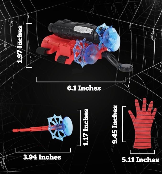Kids Spider Web Shooters Toy ? Superhero Roleplay Wrist Launcher with Refill Cans | Adjustable Strap for Boys & Girls | Fun Outdoor & Indoor Action Toy