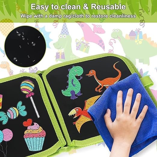 Reusable Kids Erasable Doodle Book Set ? 3 Magic Water-Draw Coloring Boards with Pen | Eco-Friendly, Mess-Free Travel & Learning Toy for Toddlers & Preschoolers